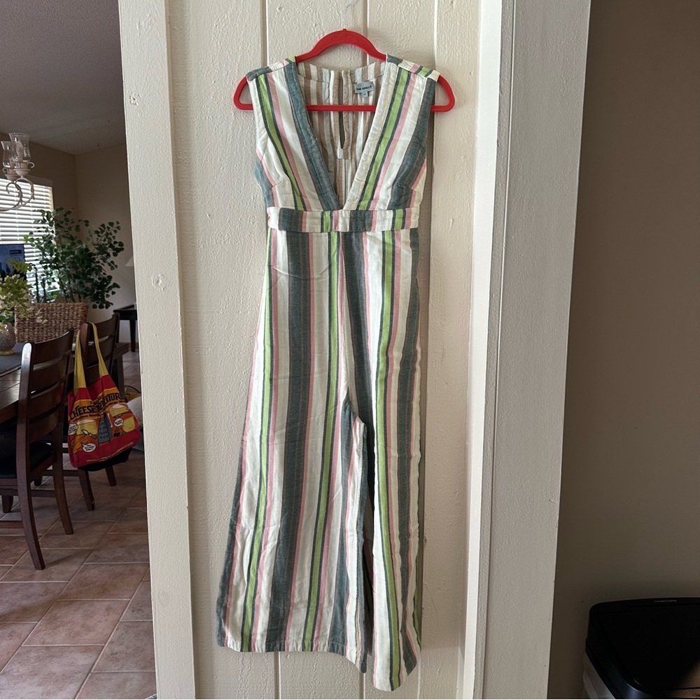 NEW THE ODELLS ANTHROPOLOGIE STRIPED SLEEVELESS JUMPSUIT OMG! XS